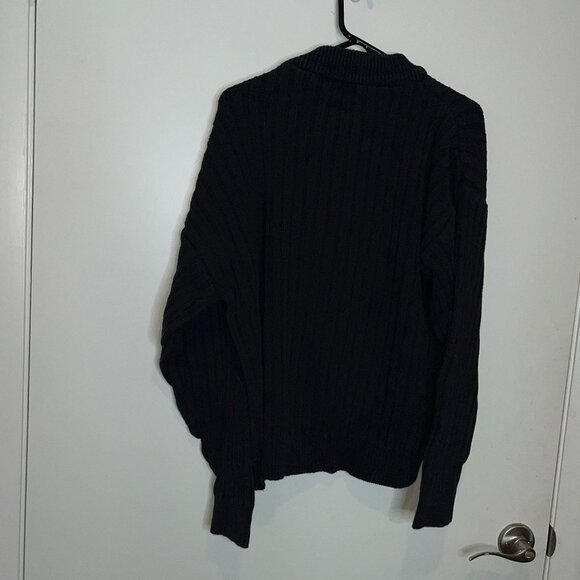 COS Black Ribbed Knit Oversized Sweater Womens Pullover Size Small - Picture 5 of 8